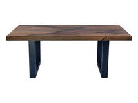 Bog Oak's Unique Charm: A captivating coffee table, front view. Embracing the distinct charm of Bog Oak wood, showcasing its unparalleled beauty.