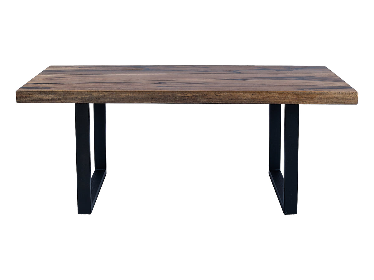 Natural Allure: A captivating Bog Oak coffee table, front view. Embracing the allure of nature with its captivating design, handcrafted from exquisite Bog Oak wood.