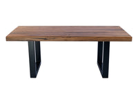 Enjoy the Rustic Charm: A Bog Oak coffee table, front view. Embrace the rustic beauty of this handcrafted table, crafted from genuine Bog Oak wood.